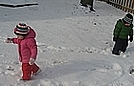 Charlotte and Jimmy are making tracks in the snow