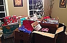 Our child care association donated tons of gifts to a local family in need