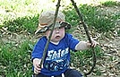 Jimmy is exploring a huge stick!