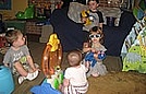 Charlotte and Ricky are taking care of their stuffed animals