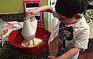 Mixing the dough