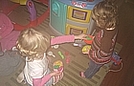 The girls love pretend play