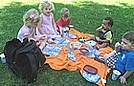 Having a picnic at the park