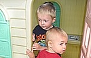 Shane and Levi in the play house