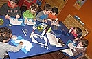 Finger painting puffy polar bears