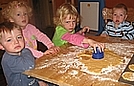 Making sweet potato biscuits