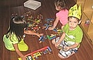 Working together on a big puzzle