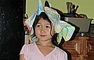 Olivia's beautiful garden hat