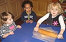 Rolling out gingerbread dough