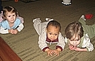 Nicholas and Charlotte are crawling with Corin