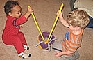 Corin and Ethan are cleaning