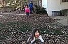 Kylie had a good time with the leaves